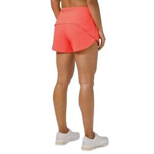 Lululemon Speed Up Shorts 4" Lined Coral Red Women’s Size 4 Running Activewear